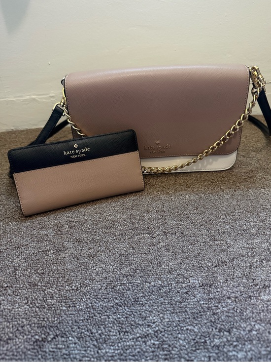 kate spade Handbags - Kate Spade Colorblock Flap Crossbody & Matching wallet bundle |Toasted Hazelnut